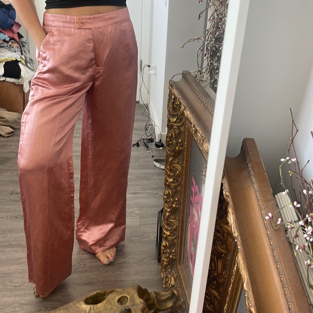 Etro silk flax blend pants